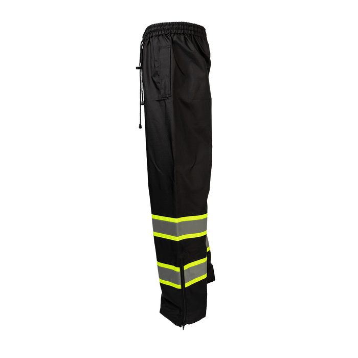 BKPP-LG Black/Lime Two Tone Waterproof Draw Strings Rain Pants