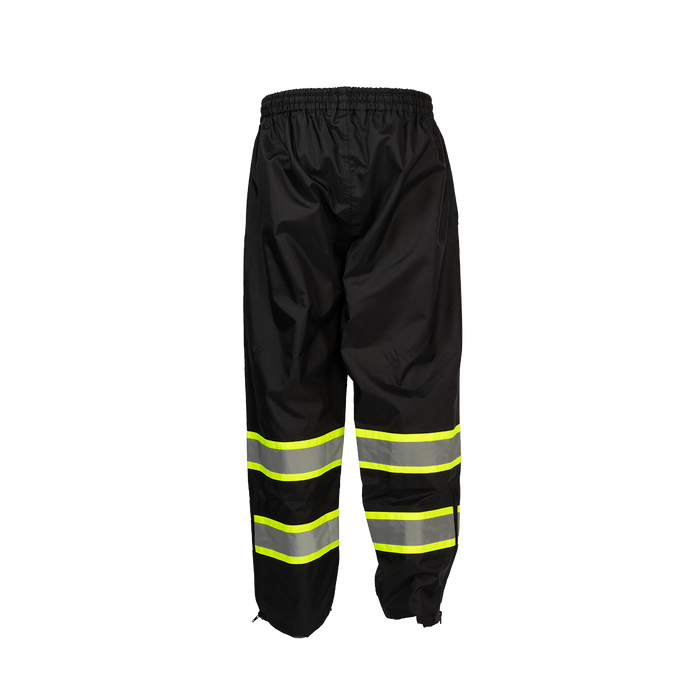 BKPP-LG Black/Lime Two Tone Waterproof Draw Strings Rain Pants