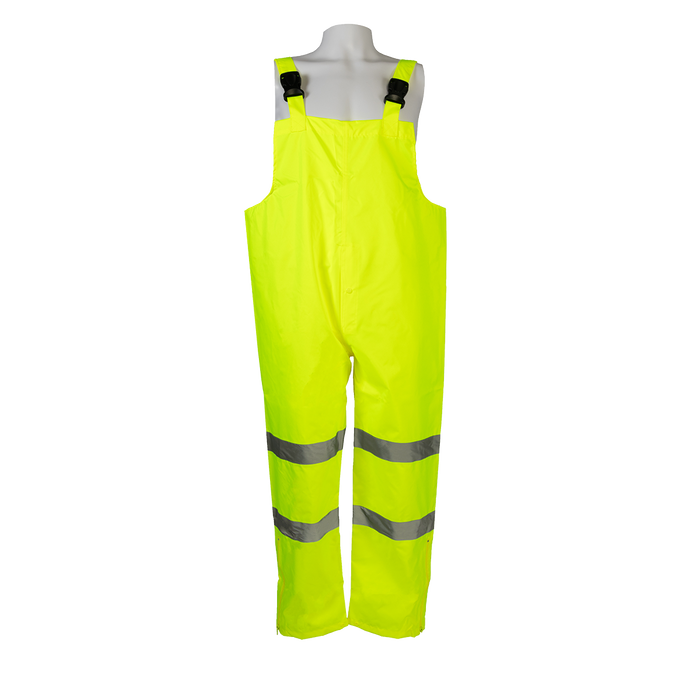 LBIP-CE ANSI/ISEA 107-2020 Class E High-Vis Lime Waterproof Rain Bib Pants