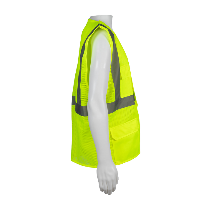 LVM2/OVM2-5PB ANSI 107 Class II Mesh Safety Vest 5-Point Break Away