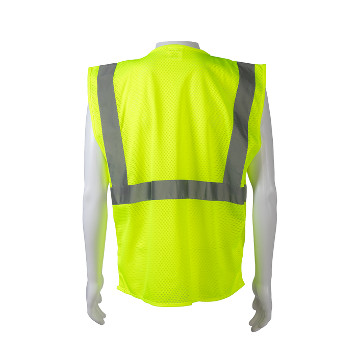 LVM24 LIME MESH 4-Pocket ANSI CLASS II Safety Vest