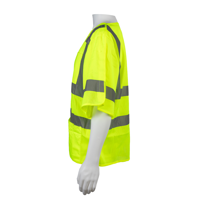 LVM3/OVM3-5PB ANSI 107-2020 Class 3 High-Vis Mesh Breakaway Short Sleeve Vest