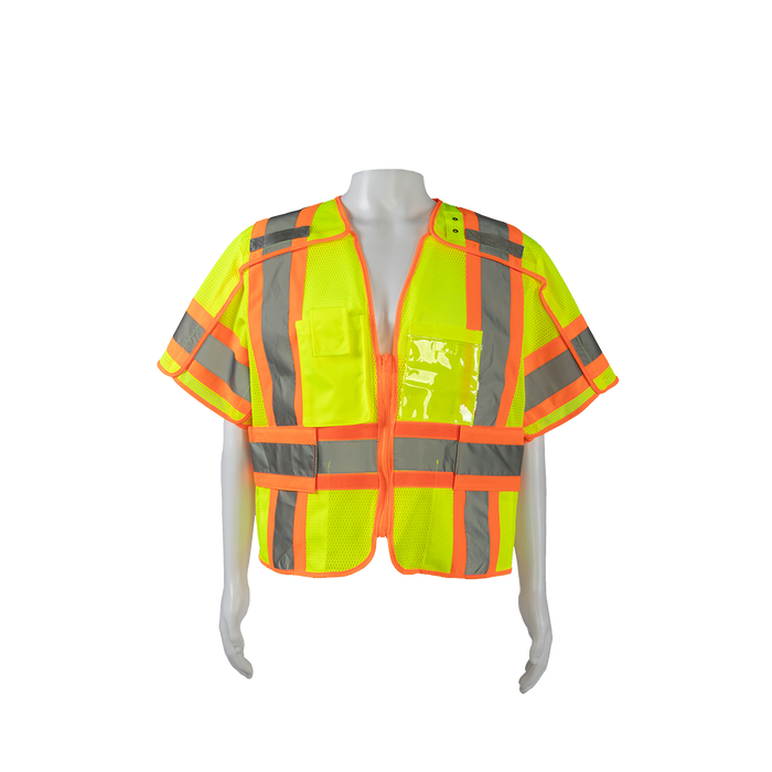 LVM3/OVM3-5PB-CB1 ANSI 107-Class 3 High-Vis Mesh Breakaway Short Sleeve Vest Two Tone Deluxe