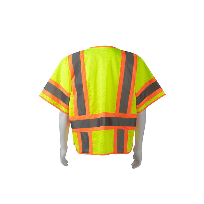 LVM3/OVM3-5PB-CB1 ANSI 107-Class 3 High-Vis Mesh Breakaway Short Sleeve Vest Two Tone Deluxe