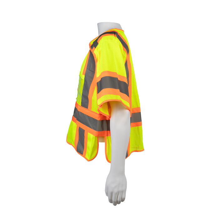 LVM3/OVM3-5PB-CB1 ANSI 107-Class 3 High-Vis Mesh Breakaway Short Sleeve Vest Two Tone Deluxe