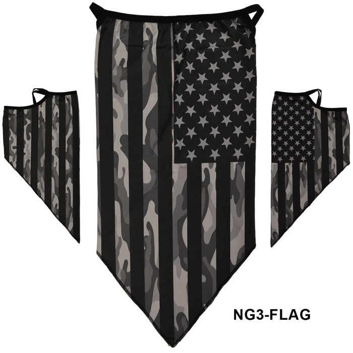 NG3 4.5 OZ. Triangle Face Cover Scarf Masks Bandana Balaclava Neck Gaiter with Ear Loops