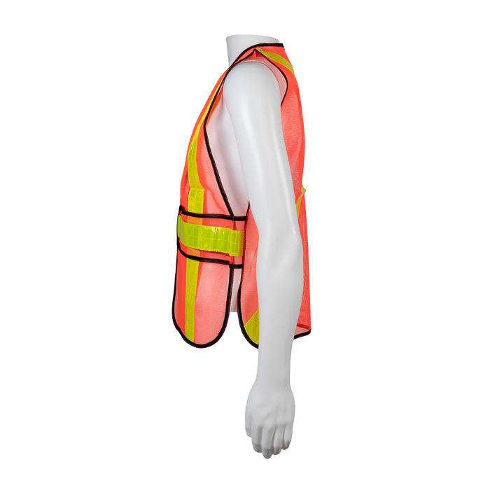 OVM-HGCSA ANSI NON-Rated Orange Mesh Vest With Adjustable Sides & Reflective “X” On Back