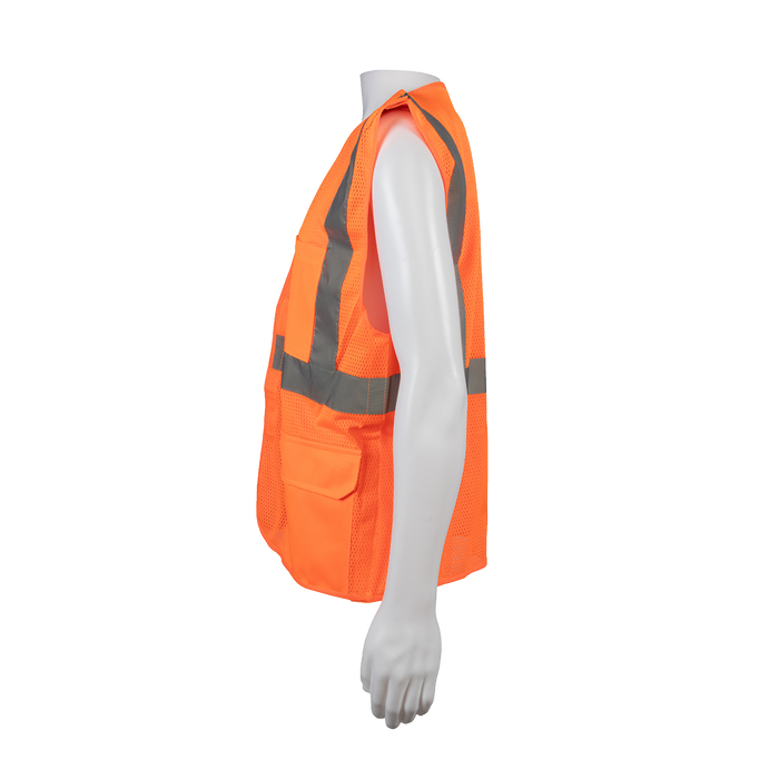 LVM2/OVM2-5PB ANSI 107 Class II Mesh Safety Vest 5-Point Break Away