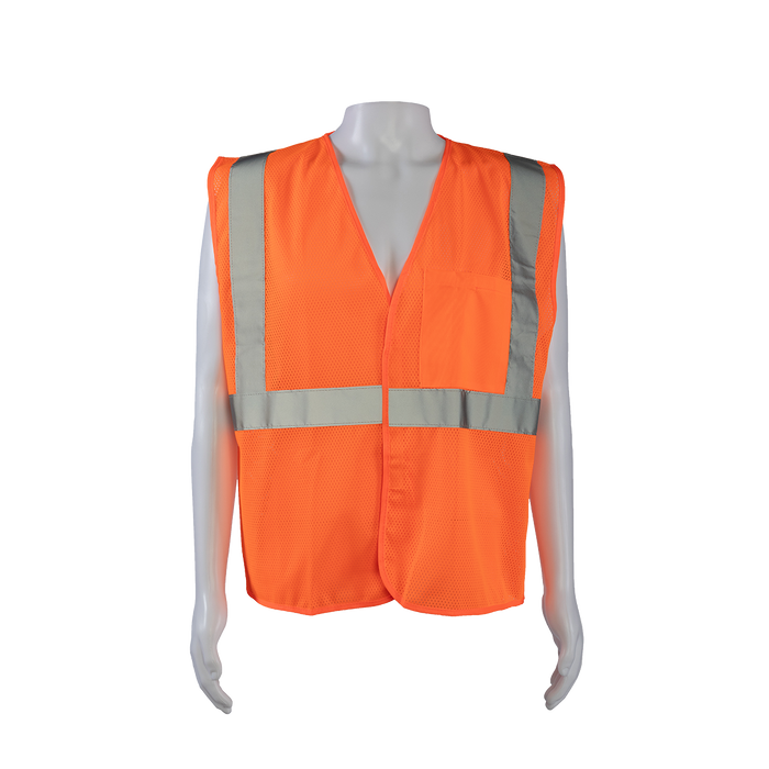 OVM2-EC ANSI/ISEA Economy Class 2 Safety Vest Orange Mesh