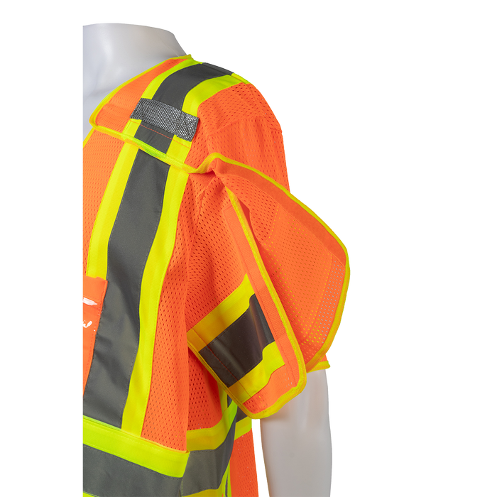 LVM3/OVM3-5PB-CB1 ANSI 107-Class 3 High-Vis Mesh Breakaway Short Sleeve Vest Two Tone Deluxe