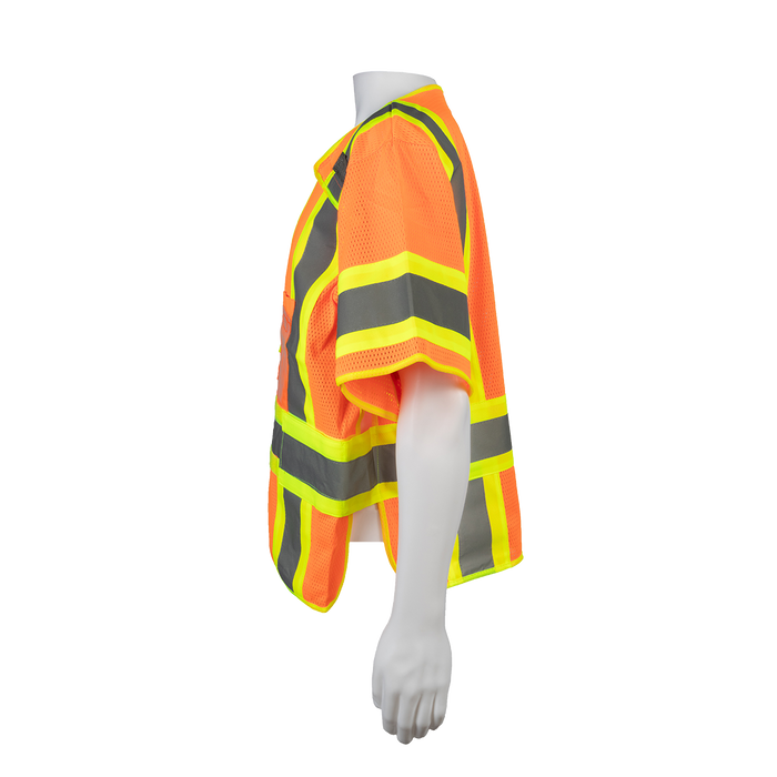LVM3/OVM3-5PB-CB1 ANSI 107-Class 3 High-Vis Mesh Breakaway Short Sleeve Vest Two Tone Deluxe