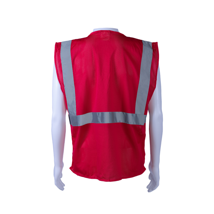 RVM-S1 ANSI NON-Rated Red Mesh Safety Vest for Enhanced Safety & Identification
