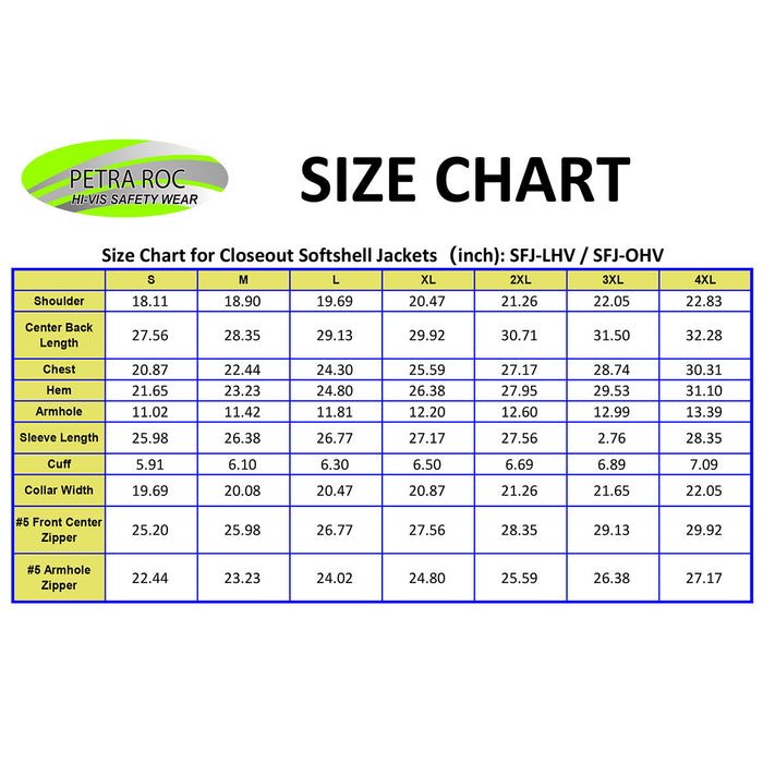 SFJ-LHV/OHV SOFT SHELL JACKET, ANSI CLASS 3, HIGH-VIS LIME OR ORANGE