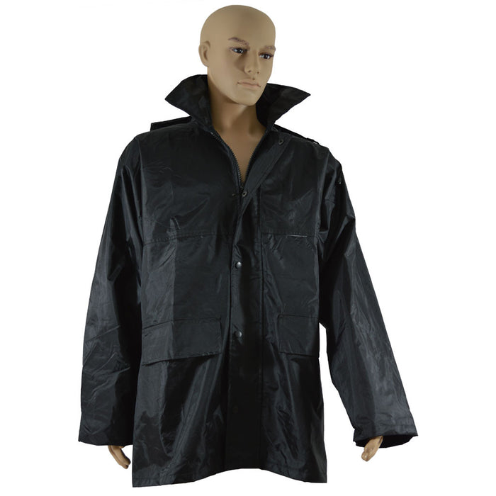 LRC-HZ/BRC-HZ ANSI Waterproof Lime Rain Parka Trench Coat with Concealed Hood