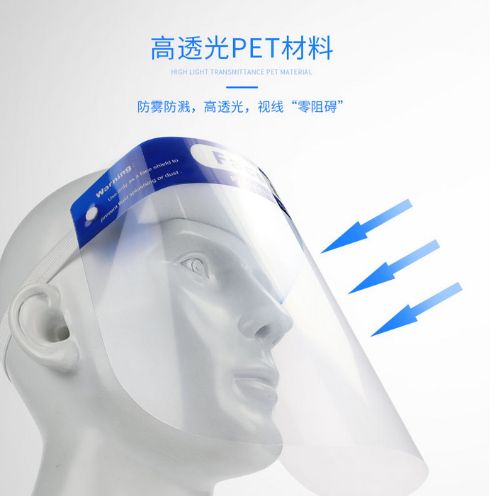 FFS-103 Disposable Clear PET Full Face Faceshield