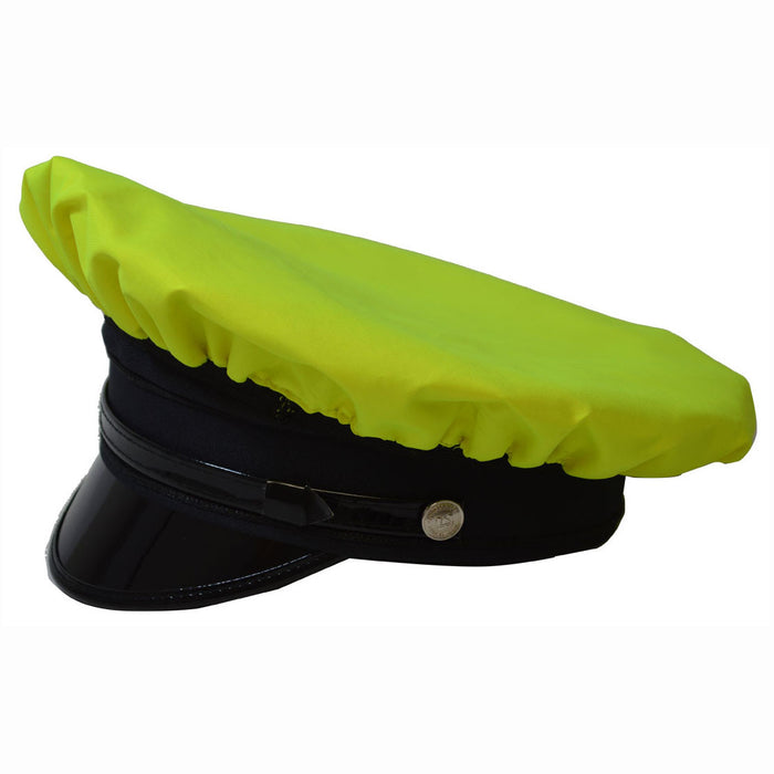 LBRV-CAP Lime/Black Reversible Waterproof Hi-Vis Hat Cover for Traditional 8-Point Hat