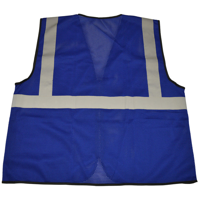 RBVM-S1 ANSI NON-Rated ROYAL BLUE Mesh Safety Vest for Enhanced Safety & Identification