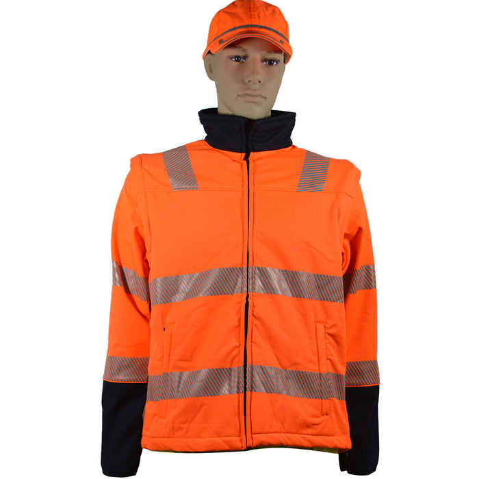 SFJ-LHV/OHV SOFT SHELL JACKET, ANSI CLASS 3, HIGH-VIS LIME OR ORANGE