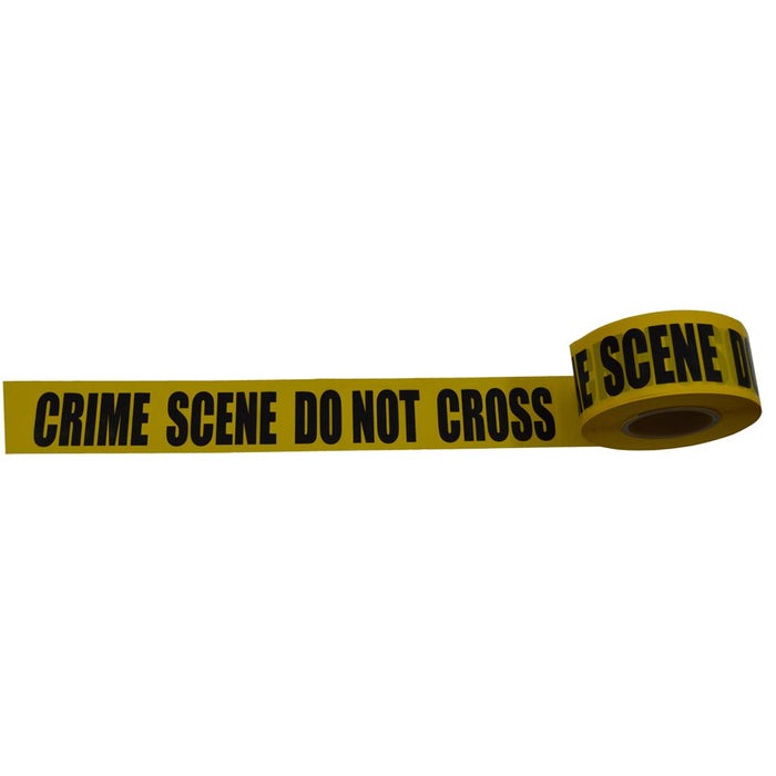 Barricade Tape 2 mil 3" x 1000ft, yellow/black printing, CRIME SCENE DO NOT CROSS