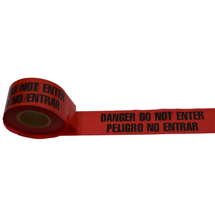 Barricade Tape 2 mil 3" x 1000ft Bilingual DANGER DO NOT ENTER / PELIGRO NO ENTRAR