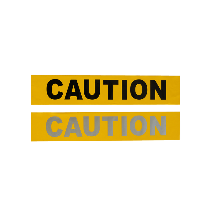 BT-REF-CAUTION Yellow Barricade Tape Black/Silver Reflective Print: CAUTION