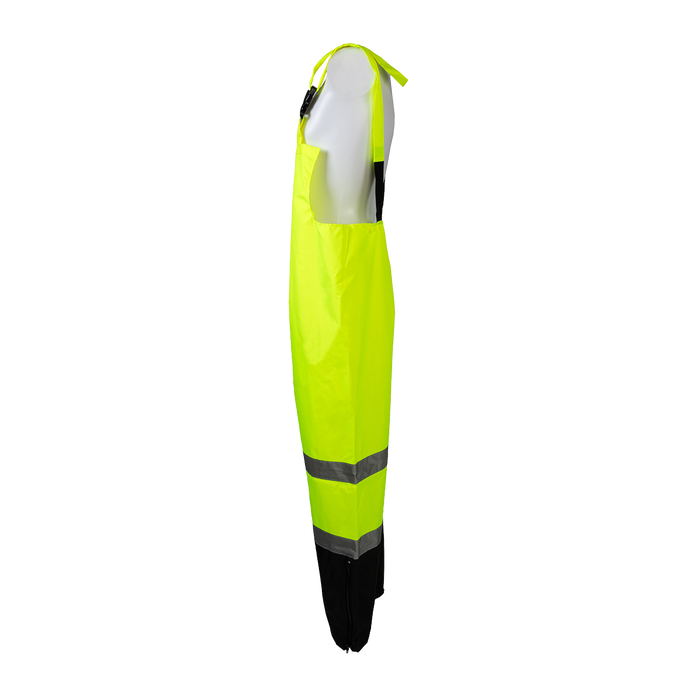 LBBIP-CE ANSI/ISEA 107-2015 Class E Lime/Black Waterproof Rain Bib Pants