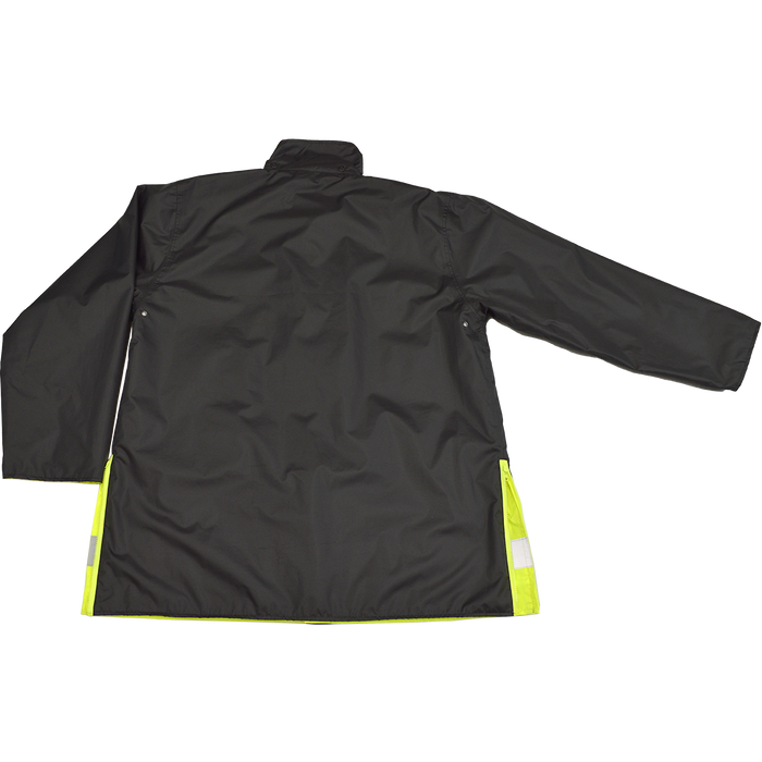 LBPJRV-C3 ANSI Class 3 Lime/ Black Reversible Waterproof Rain Parka Jacket