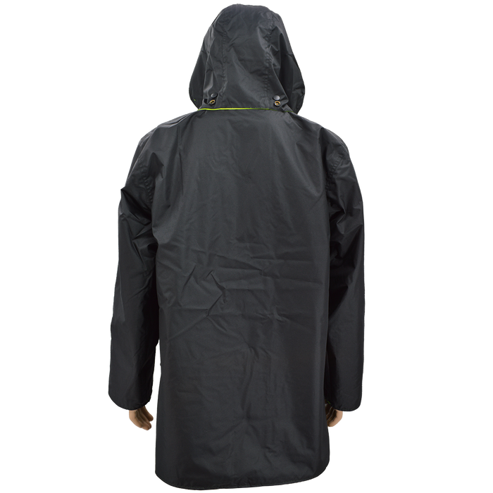 LBPJRV34-C3 ANSI Class 3 Waterproof Lime/ Black Reversible Mid-Thigh Length Raincoat