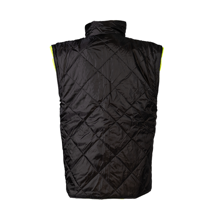 LBQPJRV-C3 ANSI Class 3 Lime/Black Reversible Waterproof 4-in-1 Quilted Jacket with Detachable Sleeves