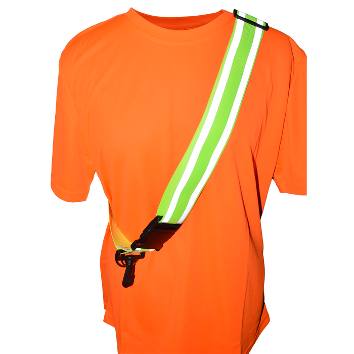 Petra Roc LHV-Belt High-Vis Lime Reflective Elastic Safety Belt with Quick-Release Buckle for Walking, Running, Biking & Outdoor Visibility