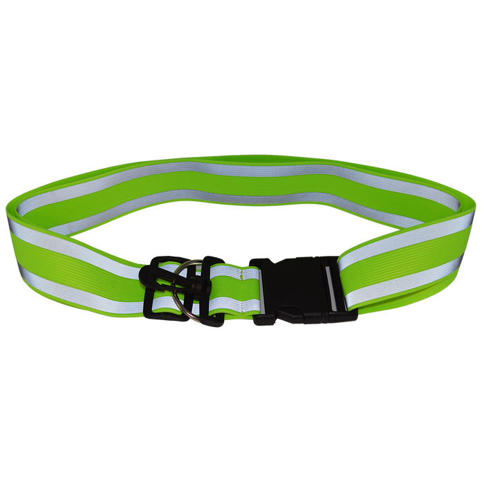 Petra Roc LHV-Belt High-Vis Lime Reflective Elastic Safety Belt with Quick-Release Buckle for Walking, Running, Biking & Outdoor Visibility