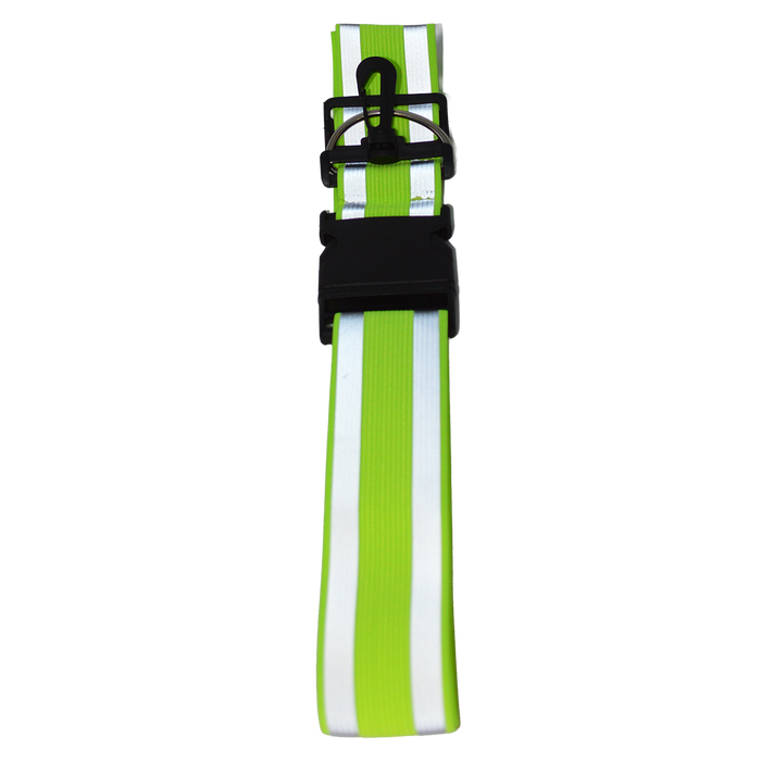Petra Roc LHV-Belt High-Vis Lime Reflective Elastic Safety Belt with Quick-Release Buckle for Walking, Running, Biking & Outdoor Visibility