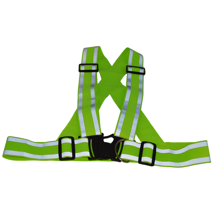 Petra Roc LHV-VEST High-Vis Lime Reflective Elastic Safety Vest with Quick-Release Buckle for Walking, Running, Biking & Outdoor Visibility