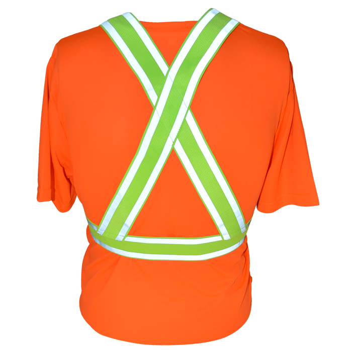 Petra Roc LHV-VEST High-Vis Lime Reflective Elastic Safety Vest with Quick-Release Buckle for Walking, Running, Biking & Outdoor Visibility