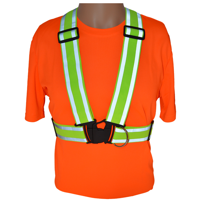Petra Roc LHV-VEST High-Vis Lime Reflective Elastic Safety Vest with Quick-Release Buckle for Walking, Running, Biking & Outdoor Visibility