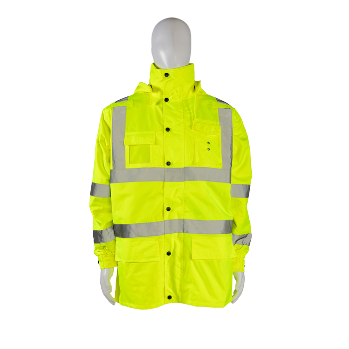 LPJ3IN1-C3 High-Vis Lime ANSI Class 3 Waterproof 3-IN-1 Thermal Parka Jacket