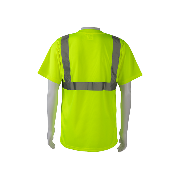 LTS2 ANSI Class 2 High-Vis Lime Birdseye Mesh Short Sleeve T-Shirt