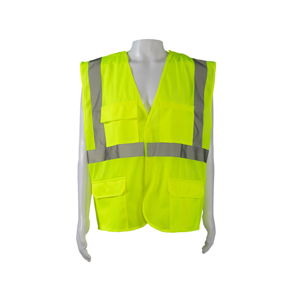 LVM2/OVM2-5PB ANSI 107 Class II Mesh Safety Vest 5-Point