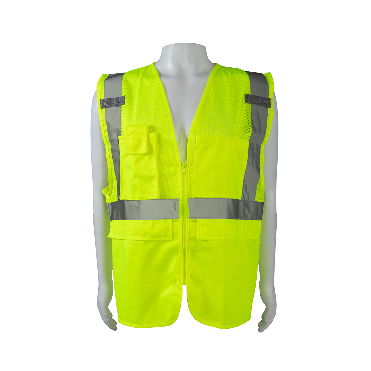 LVM2-SUV ANSI Class 2 Deluxe Surveyor’s Safety Vest, Lime Mesh — Petra ...