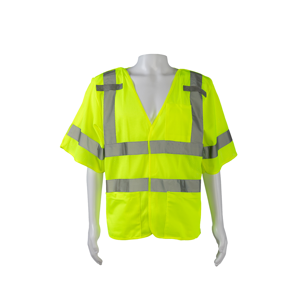 LVM3/OVM3-5PB ANSI 107-2020 Class 3 High-Vis Mesh Breakaway Short Slee ...