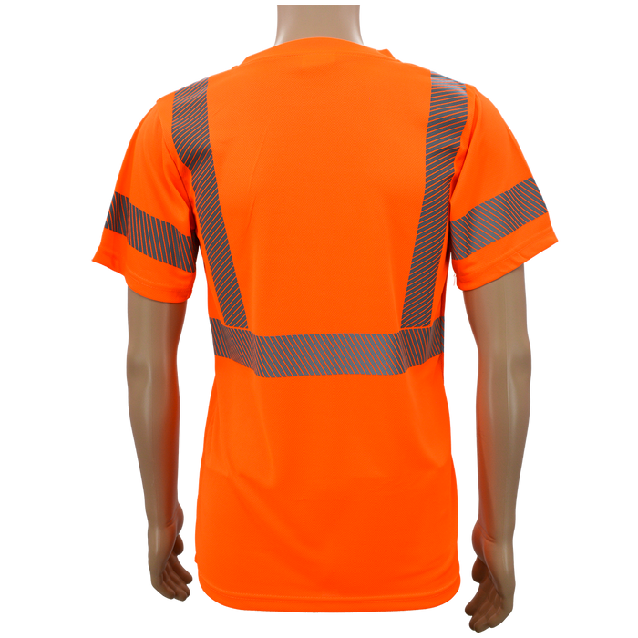 LTS3/OTS3-NEW ANSI Class 3 High-Vis Birdseye Mesh Short Sleeve T-Shirt With Segmented Reflective Tapes