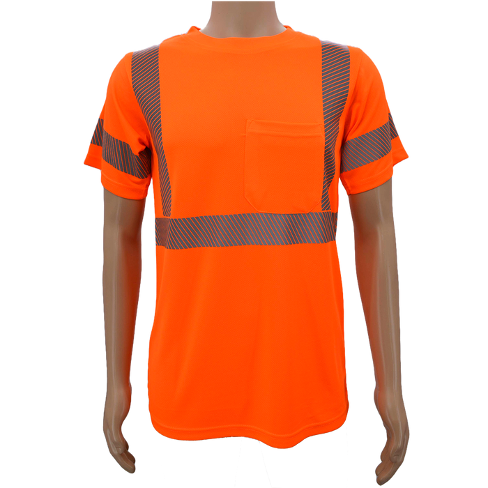 LTS3/OTS3-NEW ANSI Class 3 High-Vis Birdseye Mesh Short Sleeve T-Shirt With Segmented Reflective Tapes
