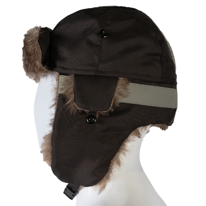 Thermal Winter Trapper Hat, with Reflective Stripes, Wind & Water Resistant