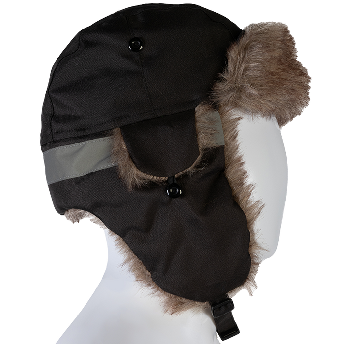 Thermal Winter Trapper Hat, with Reflective Stripes, Wind & Water Resistant