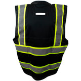 BKVM-HDSUV Black/Lime Two Tone Deluxe 8-Pocket Heavy Duty Surveyors Safety Vest