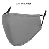 4-Ply Reusable Cotton Mask with Filter Pocket & Adjustable Ear Loops