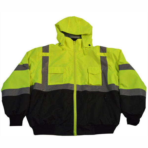 LBBJ-C3 ANSI Class 3 High-Vis LIME/BLACK Two Tone Waterproof