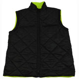 LBPJ6IN1-C3  ANSI Lime / Black Two Tone Waterproof 6-IN-1 Jacket & Vest / Removable Hood (Two Class 3 Jackets In One)