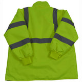 LBQPJRV-C3 Lime/Black reversible quilted parka jacket with removable sleeves; Inside jacket for LBPJ6IN-C3