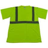 LJTS2 ANSI Class 2 Lime Jersey Knit Pocket Short Sleeve T-Shirt